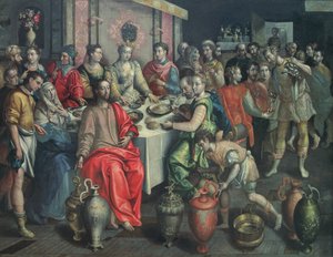 Le nozze di Cana, 1597 da Maarten de studio of Vos